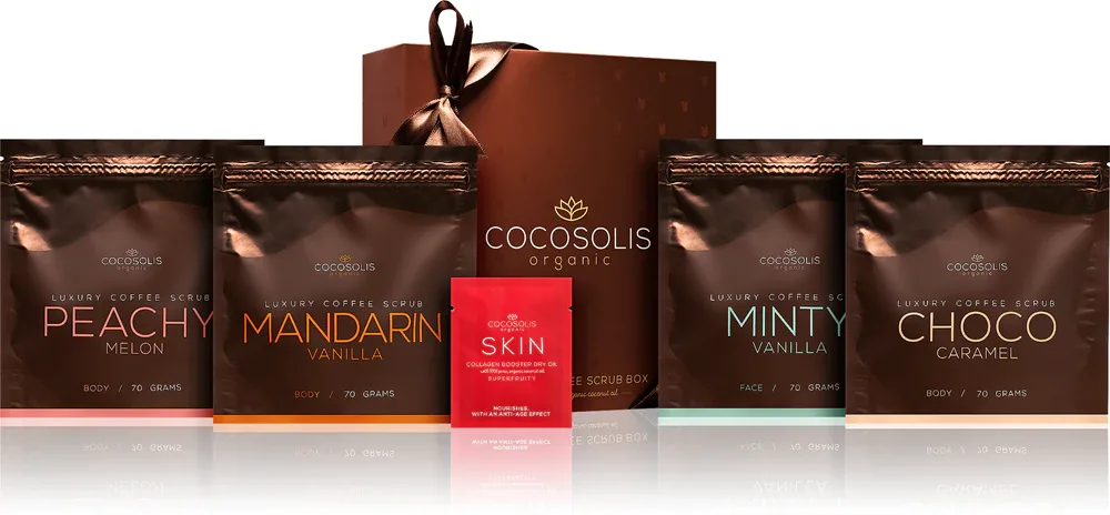COCOSOLIS Luxury Coffee Scrub Box - Набор для нежной и гладкой кожи