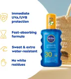 NIVEA SUN Protect & Dry Touch - Невидимый спрей для загара SPF 30, 200 мл — фото 2