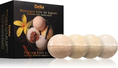 Delia Cosmetics Fizzing Bath Bombs Winter Mix - Подарочный набор для ванны, 4 г