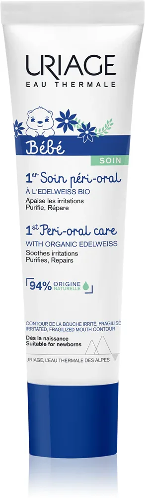 Uriage Bebe 1st Peri-Oral Care - Восстанавливающий крем для раздраженной кожи вокруг губ, 30 мл