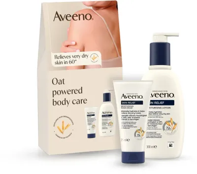 Aveeno Skin Relief - Инновационный набор увлажняющих средств для сухой и чувствительной кожи, 2 шт