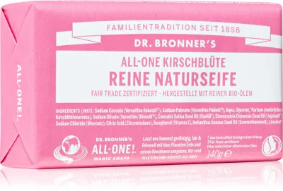 Dr. Bronner’s Cherry Blossom Pure Castile Soap Bar - Мыло в куске, 140 г