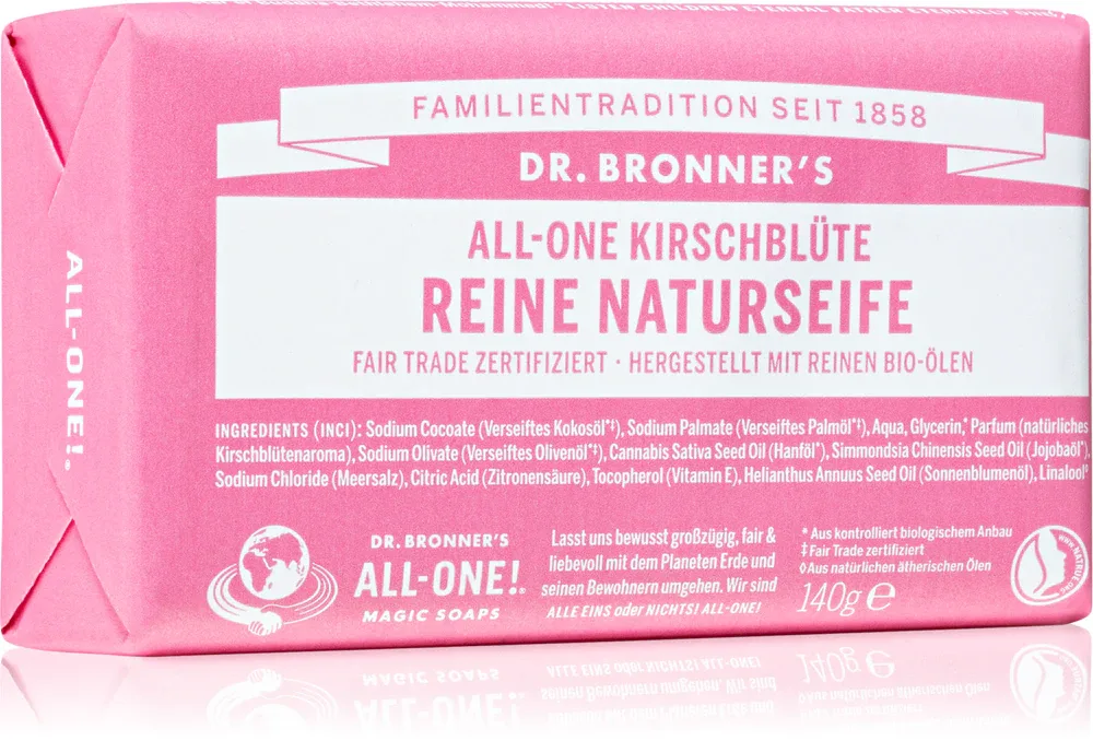 Dr. Bronner’s Cherry Blossom Pure Castile Soap Bar - Мыло в куске, 140 г