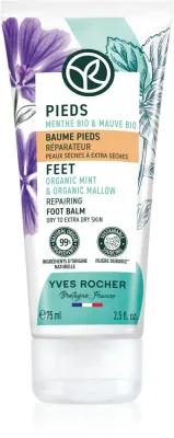 Yves Rocher Pieds - Бальзам для восстановления ног Organic Mint & Organic Mallow, 75 мл
