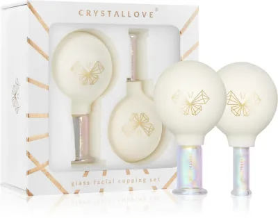 Набор банок для массажа лица Crystallove Glass Facial Cupping Set стеклянные, 2 шт