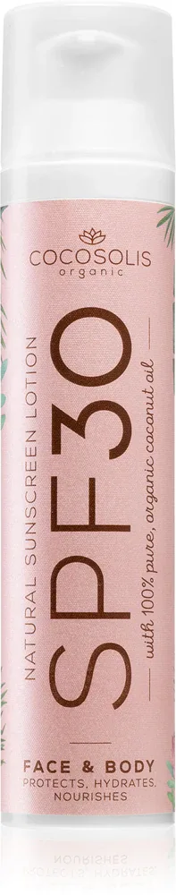 COCOSOLIS Natural Sunscreen Lotion - Защитный крем для загара SPF 30, 100 мл