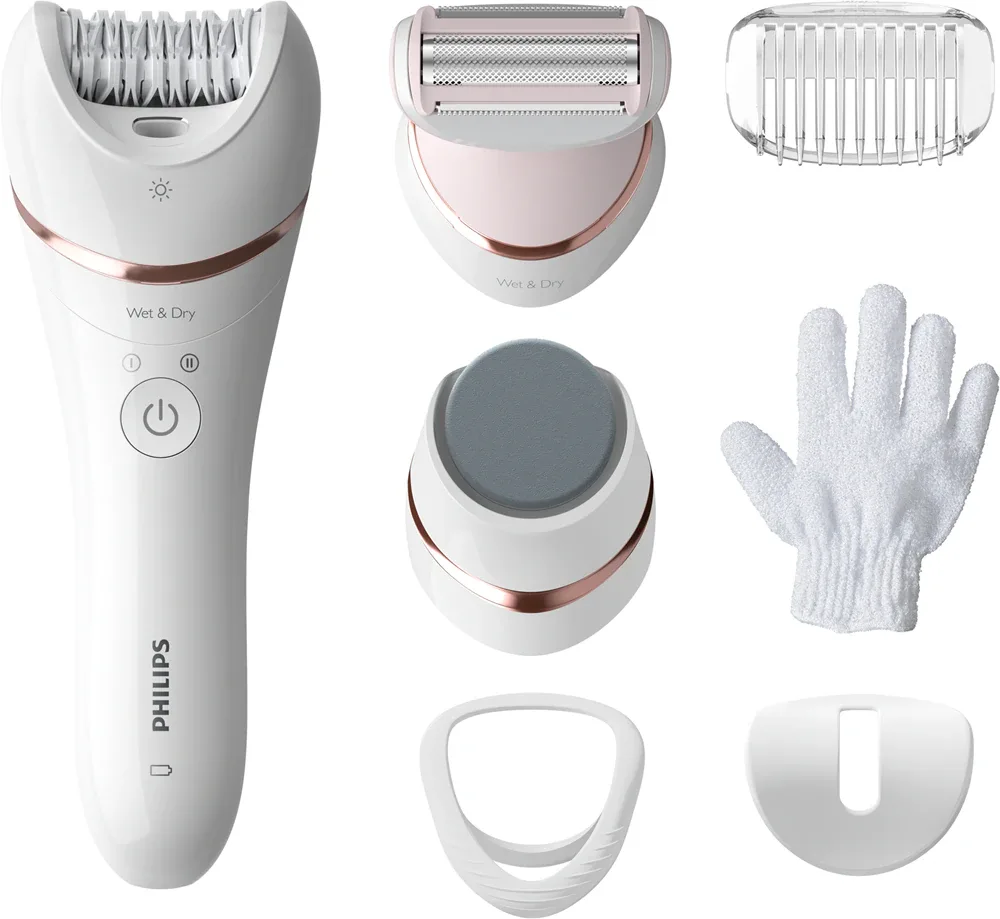 Philips Epilator Series 8000 BRE730/10 Wet & Dry - Эпилятор BRE730/10, 1 шт
