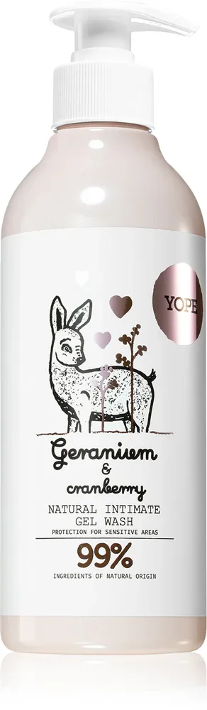 Yope Geranium & Cranberry - Гель для интимной гигиены, 300 мл