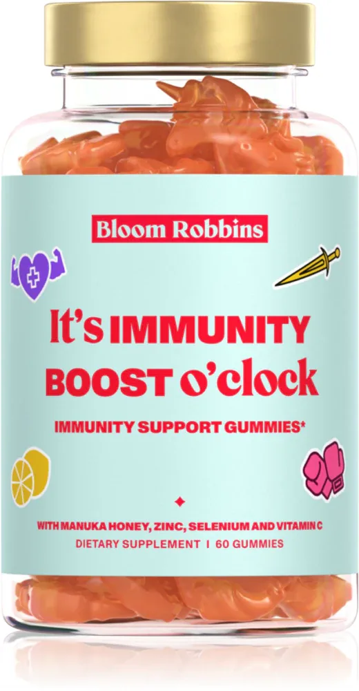 Мармелад жевательный Bloom Robbins It's IMMUNITY BOOST o'clock с витамином C и мёдом Manuka, 60 шт