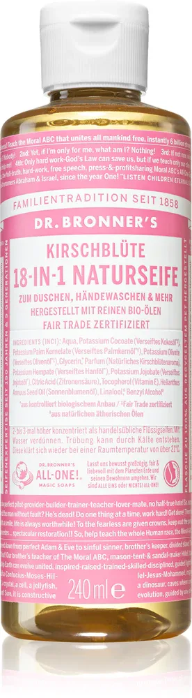 Dr. Bronner’s Cherry Blossom 18-in-1 Liquid Soap - Универсальное жидкое мыло