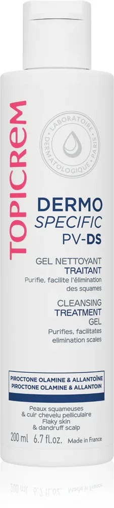 Topicrem PV/DS Cleansing Gel - Гель для душа для тела и кожи головы, 200 мл