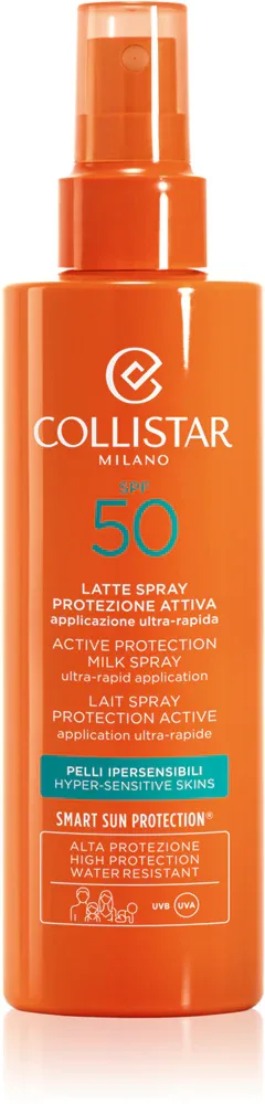 Collistar Active Protection Milk Spray SPF 50 - Молочко для загара в спрее SPF 50, 200 мл