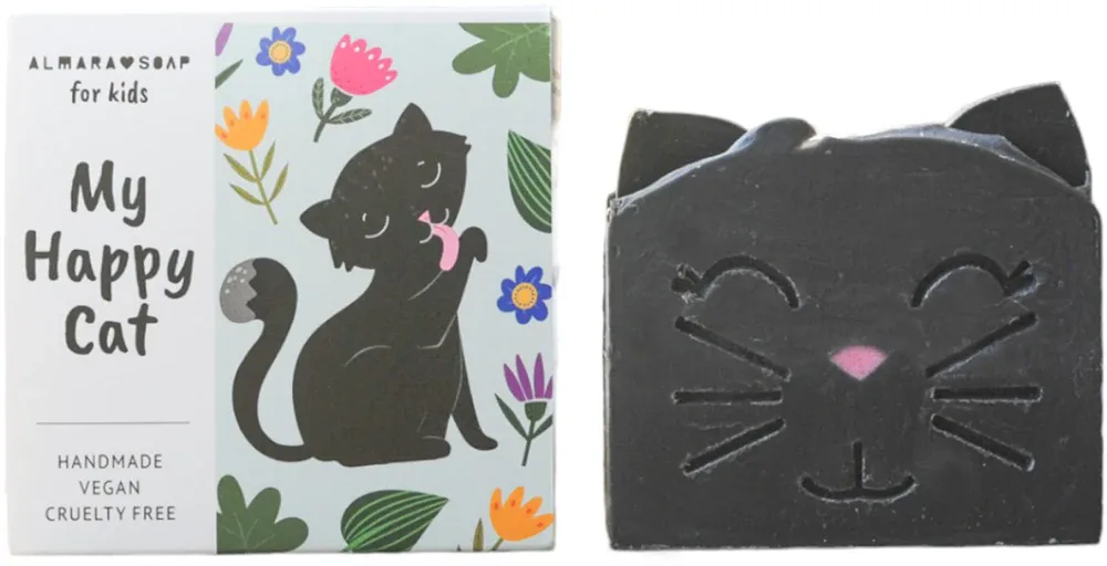 Almara Soap My Happy Cat - Детский крем с ароматом персика для детей, 100 г