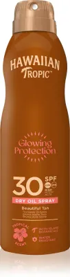 Hawaiian Tropic Glowing Protection Dry Oil Spray - Сухое масло для загара в спрее SPF 30, 180 мл