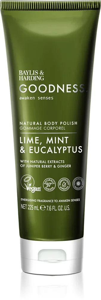 Baylis & Harding Goodness Awaken Senses - Освежающий пилинг для тела аромат Lime, Mint & Eucalyptus, 225 мл