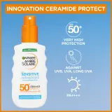 Garnier Ambre Solaire Sensitive Advanced - Солнцезащитный спрей для чувствительной кожи SPF 50+, 150 мл — фото 3