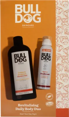 Bulldog Lemon & Bergamot Revitalising Body Care Duo - Подарочный набор для мужчин для тела, 2 шт