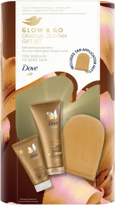 Dove Glow & Go Gradual Self-Tan Gift Set - Идеальный набор для загара для женщин