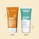 Clarins Sun Body Cream SPF50+ - Солнцезащитный крем SPF 50+, 150 мл — фото 6