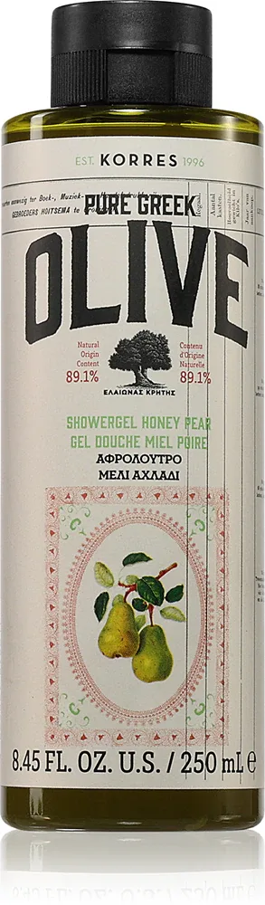 Korres Pure Greek Olive & Honey Pear - Освежающий гель для душа, 250 мл