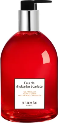HERMES Le Bain Eau de rhubarbe ecarlate - Гель для душа очищающий для рук и тела, 300 мл