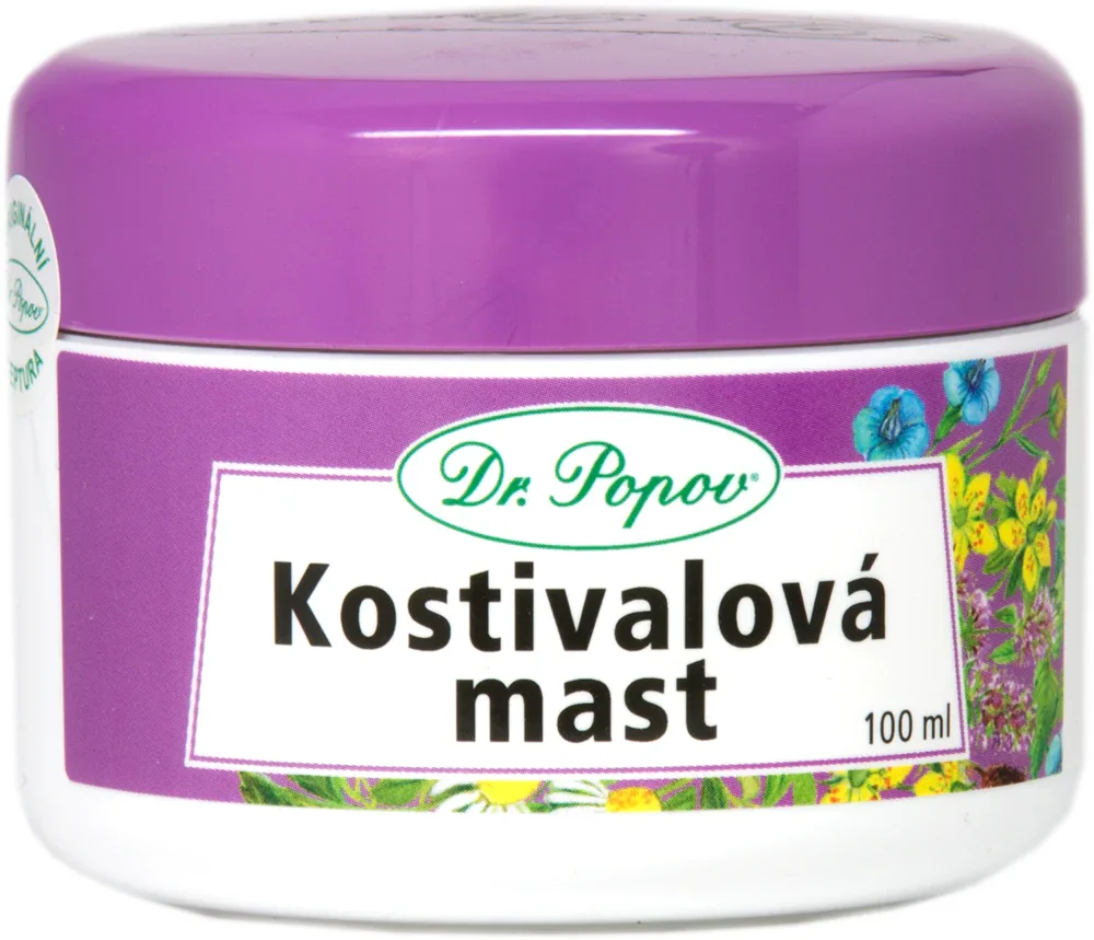 Dr. Popov Herbal ointments Żywokost lekarski - Крем для массажа для мышц, суставов и связок, 100 мл