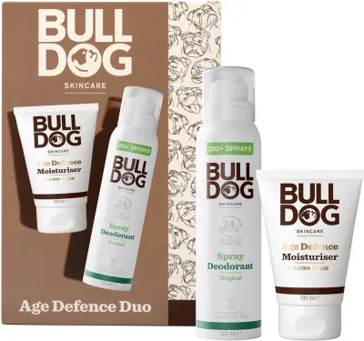 Bulldog Age Defence Duo - Подарочный набор против старения для лица, 2 шт