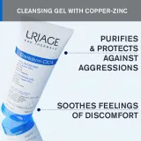 Uriage Bariederm Cica Cleansing Gel with Copper-Zinc - Успокаивающий гель для душа для сухой кожи, 200 мл — фото 4