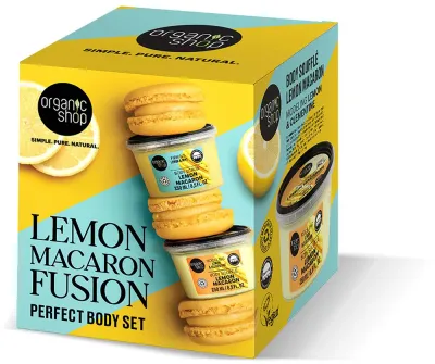 Organic Shop Lemon Macaron Fusion - Подарочный набор, 2 шт