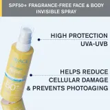 Uriage Bariesun Fragrance Free Invisible Spray SPF50+ - Солнцезащитный спрей для лица и тела SPF 50+, 200 мл — фото 3