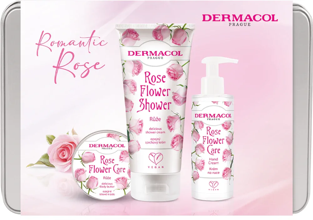 Dermacol Flower Care Rose - Подарочный набор в жестяной коробке