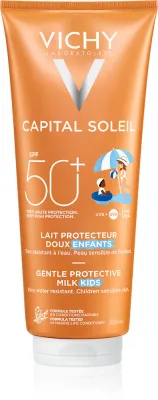 Vichy Capital Soleil Gentle Milk - Защитный крем для детей для лица и тела SPF 50, 300 мл