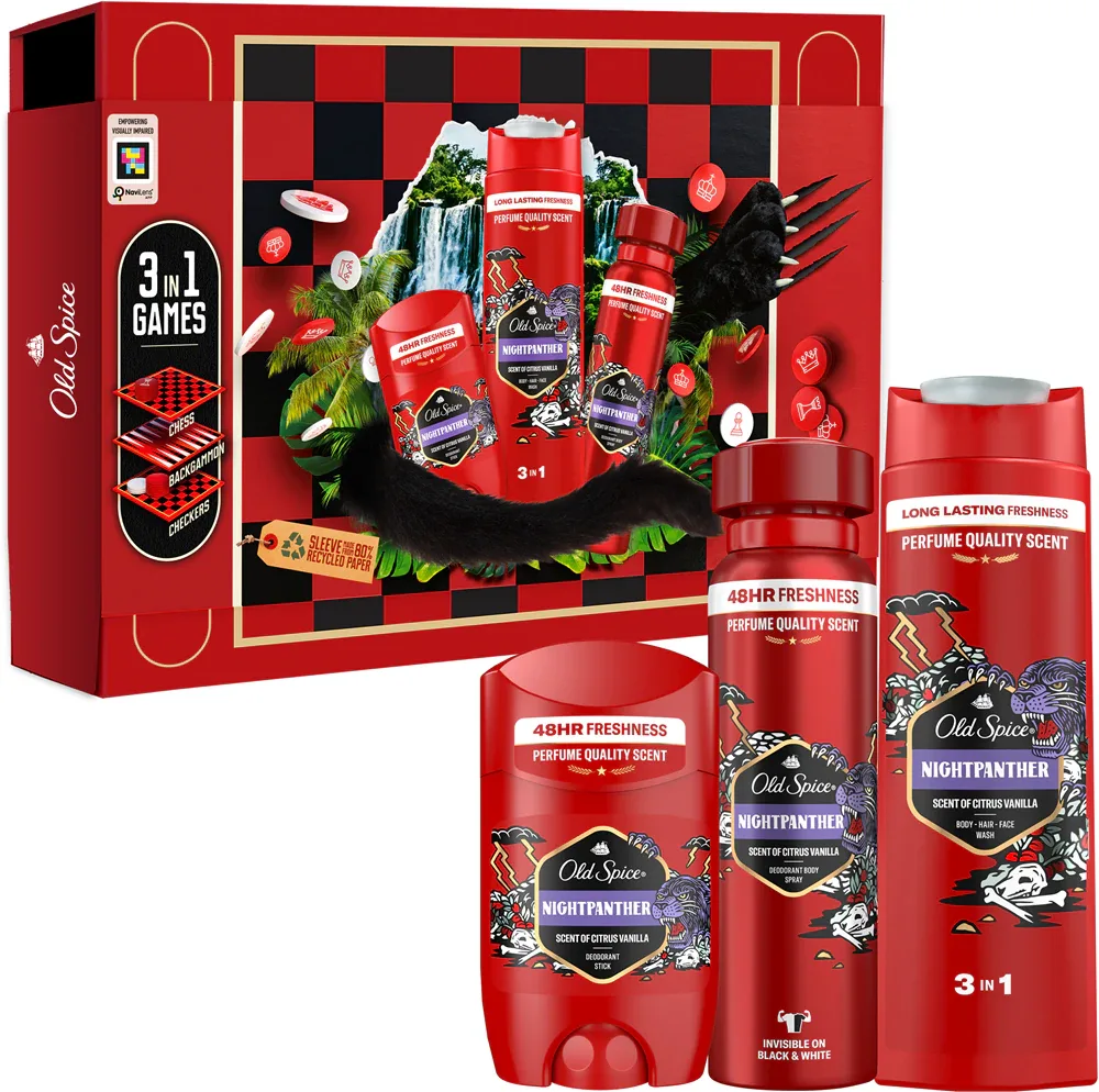 Old Spice Nightpanther Game Set - Подарочный набор для мужчин