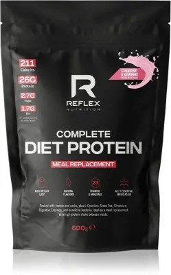 Протеиновый коктейль Reflex Nutrition Complete Diet Protein заменитель приёма пищи, 600 г вкус Strawberry & Raspberry