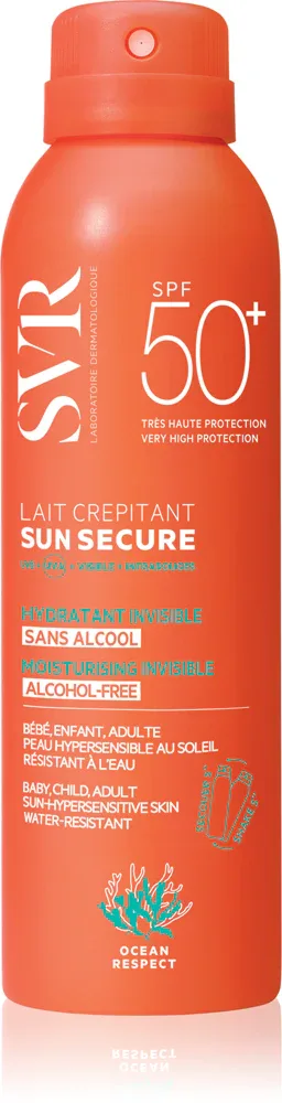 SVR Sun Secure Lait Crepitant - Молочко для загара в спрее SPF 50+, 200 мл