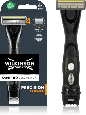 Wilkinson Sword Quattro Precision Trimmer - Бритва + сменные лезвия 2 шт