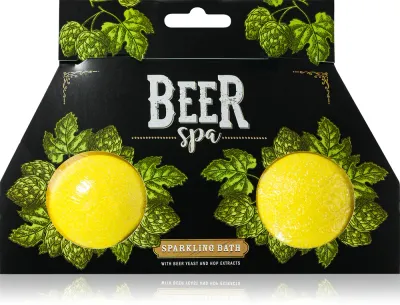 Bohemia Gifts & Cosmetics Beer Spa - Шипучие шары для ванны Bohemia Gifts Cosmetics Beer Spa с ароматом пива, 2× 100 г, 2 г