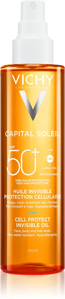 Vichy Capital Soleil Ideal Soleil - Солнцезащитное масло SPF 50+, 200 мл