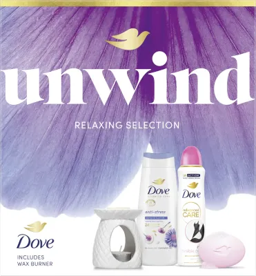 Dove Unwind - Подарочный набор для женщин, 4 шт