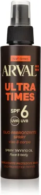 Arval Half Times Ultra Times SPF 6 - Крем для загара для лица и тела, 125 мл