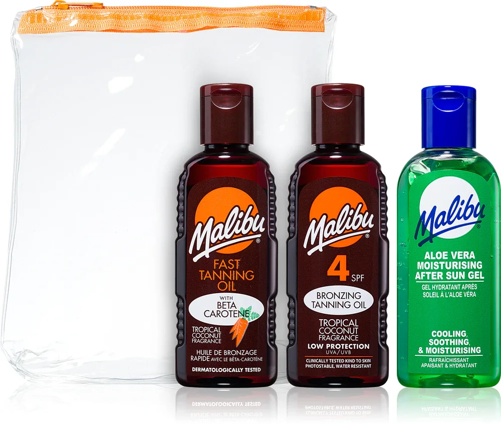 Набор косметики для загара Malibu Travel Set увлажняющий, с УФ-фильтрами