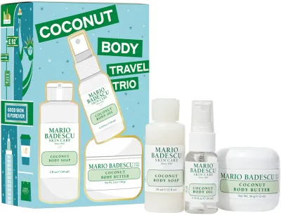 Mario Badescu Coconut Body Travel Trio - Подарочный набор для нежной и гладкой кожи