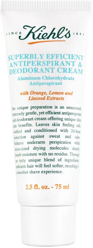 Kiehl's Superbly Efficient Antiperspirant & Deodorant Cream - Кремовый антиперспирант для всех типов кожи, 75 мл