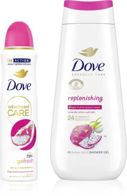 Dove Advanced Care Replenishing - Выгодный набор дезодоранта и геля для душа, 2 шт