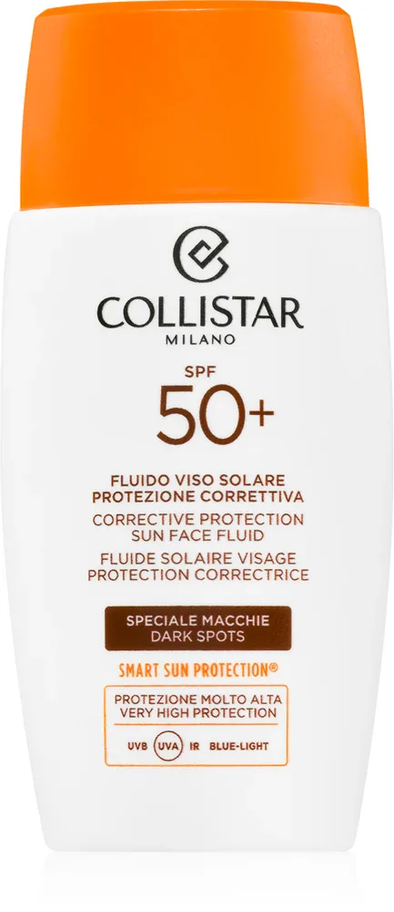 Collistar CORRECTIVE PROTECTION SUN FACE FLUID SPF50+ - Солнцезащитный флюид для лица SPF 50+, 50 мл