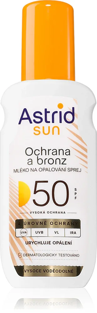 Astrid Sun - Молочко для загара в спрее SPF 50, 150 мл