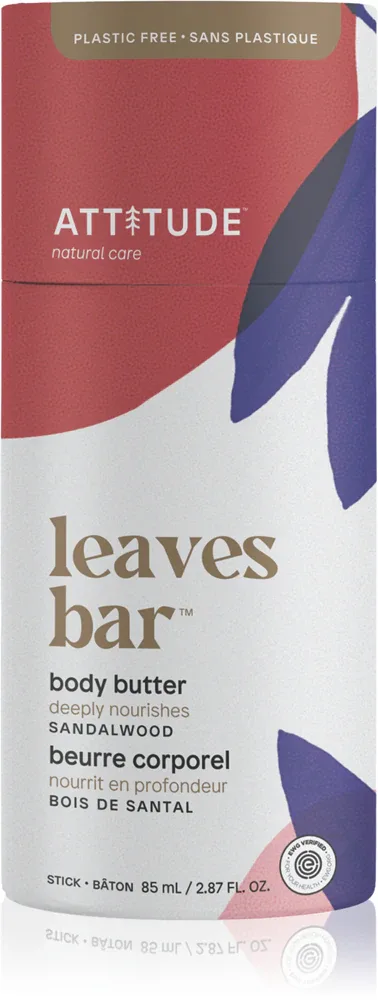 Attitude Leaves Bar Body Butter - Масло для тела в кубике Sandalwood, 85 г