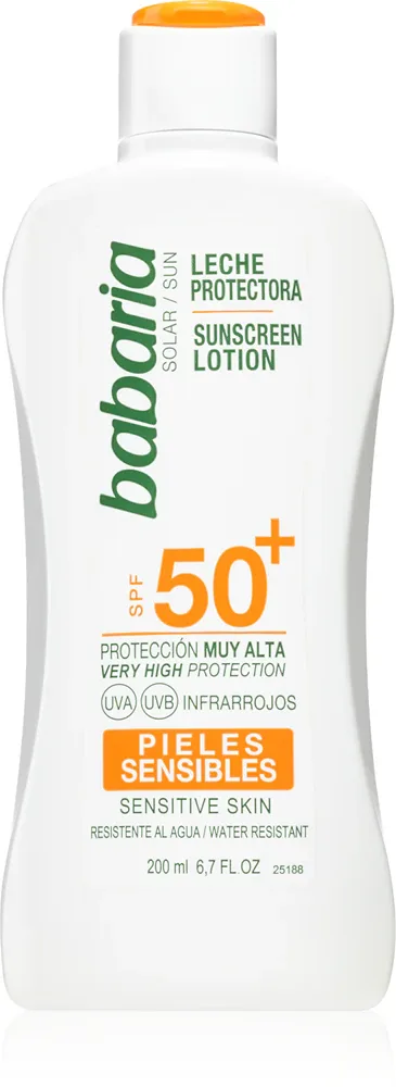 Babaria Sun Sensitive - Молочко для загара для чувствительной кожи SPF 50+, 200 мл