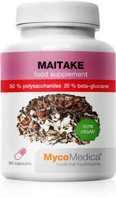 Биологически активная добавка MycoMedica Maitake 50%, в капсулах, с бета-глюканами, 90 капсул