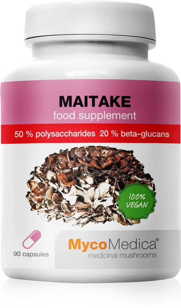 Биологически активная добавка MycoMedica Maitake 50%, в капсулах, с бета-глюканами, 90 капсул